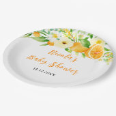 Assiettes En Carton Oranges Citrus Baby Shower (Angle)
