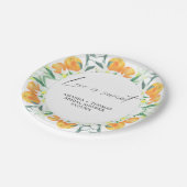 Assiettes En Carton Oranges Citrus - Douche nuptiale (Angle)