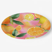 Assiettes En Carton Oranges spring party plates (Angle)