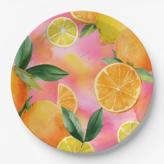 Assiettes En Carton Oranges spring party plates