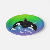 Assiettes En Carton Orca Killer Whale Anniversaire (Angle)