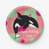 Assiettes En Carton Orca Killer Whale anniversaire (Devant)