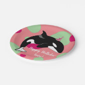 Assiettes En Carton Orca Killer Whale anniversaire (Angle)