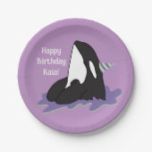 Assiettes En Carton Orca Killer Whale anniversaire (Devant)
