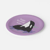 Assiettes En Carton Orca Killer Whale anniversaire (Angle)