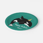 Assiettes En Carton Orca Killer Whale Anniversaire Fournitures (Angle)