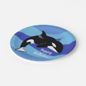 Assiettes En Carton Orca Killer Whale Anniversaire Fournitures (Angle)