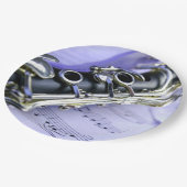 Assiettes En Carton Orchestre de musique Clarinet Sheet (Angle)