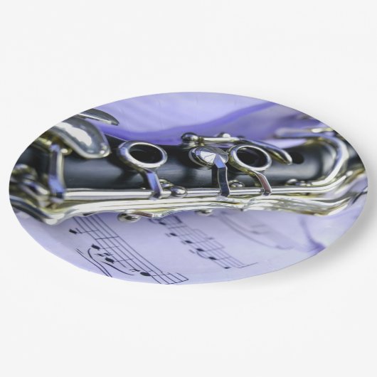 Assiettes En Carton Orchestre de musique Clarinet Sheet (Angle)