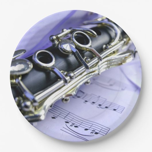 Assiettes En Carton Orchestre de musique Clarinet Sheet (Devant)