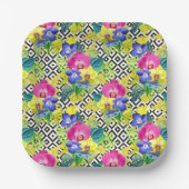 Assiettes En Carton Orchid Begonia et Palm Leaves (Recto)