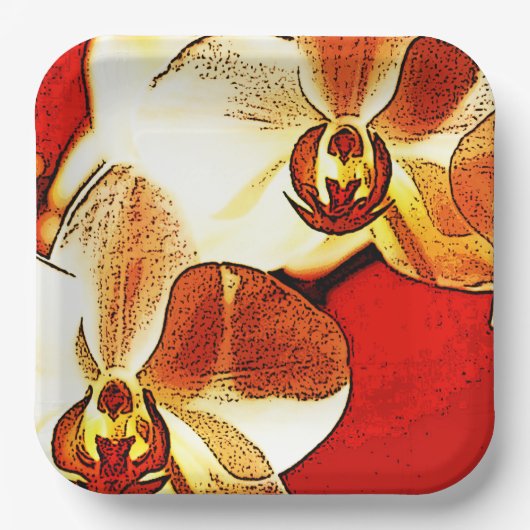 Assiettes En Carton Orchidée (Recto)