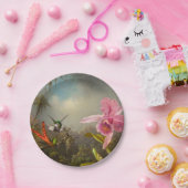 Assiettes En Carton Orchidée avec deux colibris Heade (Fête)