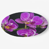 Assiettes En Carton Orchidée violette (Angle)