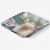 Assiettes En Carton Orchidées de Spa et Bougies Brillantes (Angulaire)