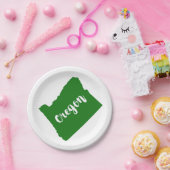 Assiettes En Carton Oregon State Green (Fête)