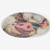 Assiettes En Carton Oreiller à lancer de cochons (Angle)