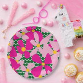 Assiettes En Carton Oreillers à lancer de Doodle de fleurs (Fête)