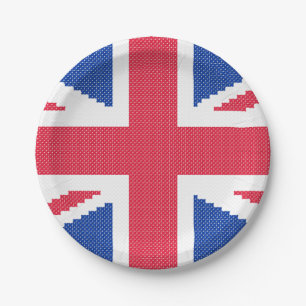 Assiettes En Carton Original cross-stitch design Union Jack