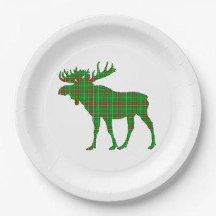 Assiettes En Carton Orignaux de plaid de tartan de Terre-Neuve de