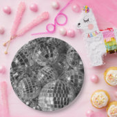 Assiettes En Carton Ornements de boule de disco (Fête)