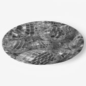 Assiettes En Carton Ornements de boule de disco (Angle)