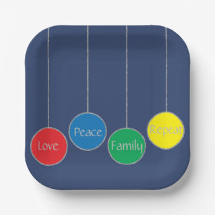 Assiettes En Carton Ornements de Noël