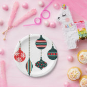 Assiettes En Carton Ornements de Noël (Fête)