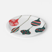 Assiettes En Carton Ornements de Noël (Angle)