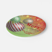 Assiettes En Carton Ornements de Noël Festifs Jumelant des lumières do (Angle)