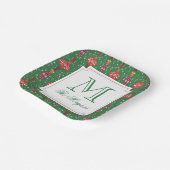 Assiettes En Carton Ornements de Noël festifs Monogramme (Angulaire)