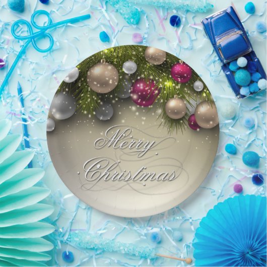 Assiettes En Carton Ornements de Noël - Multi (Fête)