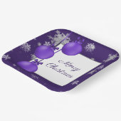 Assiettes En Carton Ornements de Noël violet Plaque en papier (Angulaire)