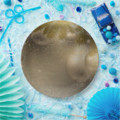 Assiettes En Carton Ornements en or argenté (Fête)