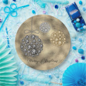 Assiettes En Carton Ornements or élégants Joyeux Noël (Fête)