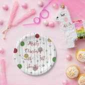 Assiettes En Carton Ornements Sparkley de Noël (Fête)