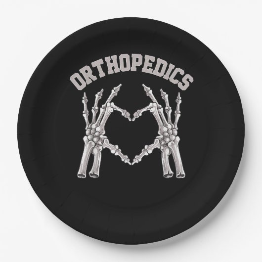 Assiettes En Carton Orthopédie Squelette Coeur main Ortho Infirmière R (Devant)