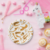 Assiettes En Carton Os de dinosaure (Fête)