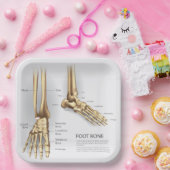 Assiettes En Carton Os de pied humain (Fête)