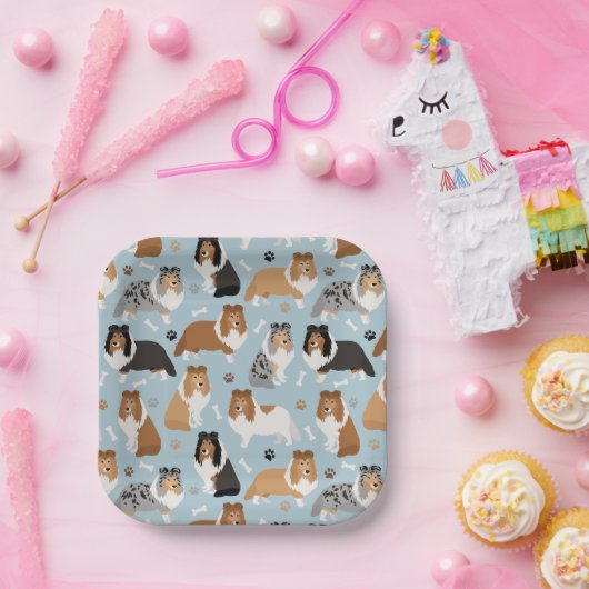 Assiettes En Carton Os et pattes de protection (Fête)