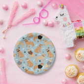 Assiettes En Carton Os et pattes d'or (Fête)