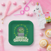 Assiettes En Carton Oscar | Green & Grouchy ! (Fête)