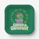 Assiettes En Carton Oscar | Green & Grouchy ! (Recto)