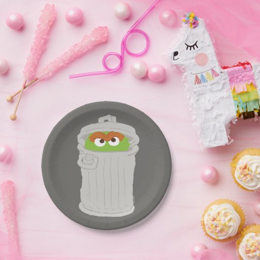 Assiettes En Carton Oscar le Groupement et sa poubelle (Fête)