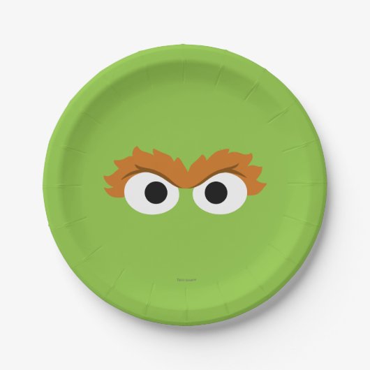 Assiettes En Carton Oscar the Grouch Big Face (Devant)
