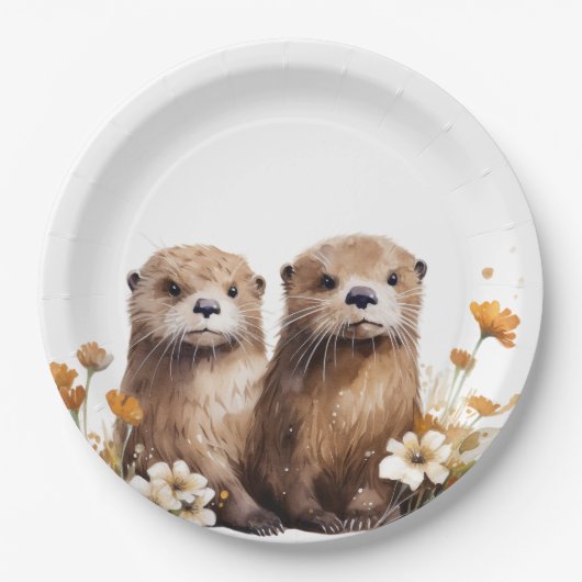 Assiettes En Carton Otter (Devant)