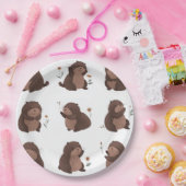 Assiettes En Carton "Otto la taupe marron" (Fête)