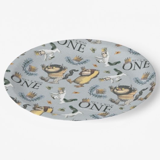 Assiettes En Carton Où les choses sauvages sont 1er anniversaire (Angle)