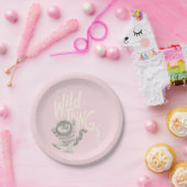 Assiettes En Carton Où les choses sauvages sont citées - rose (Fête)