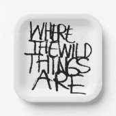 Assiettes En Carton Où sont les choses sauvages | manuscrit (Recto)